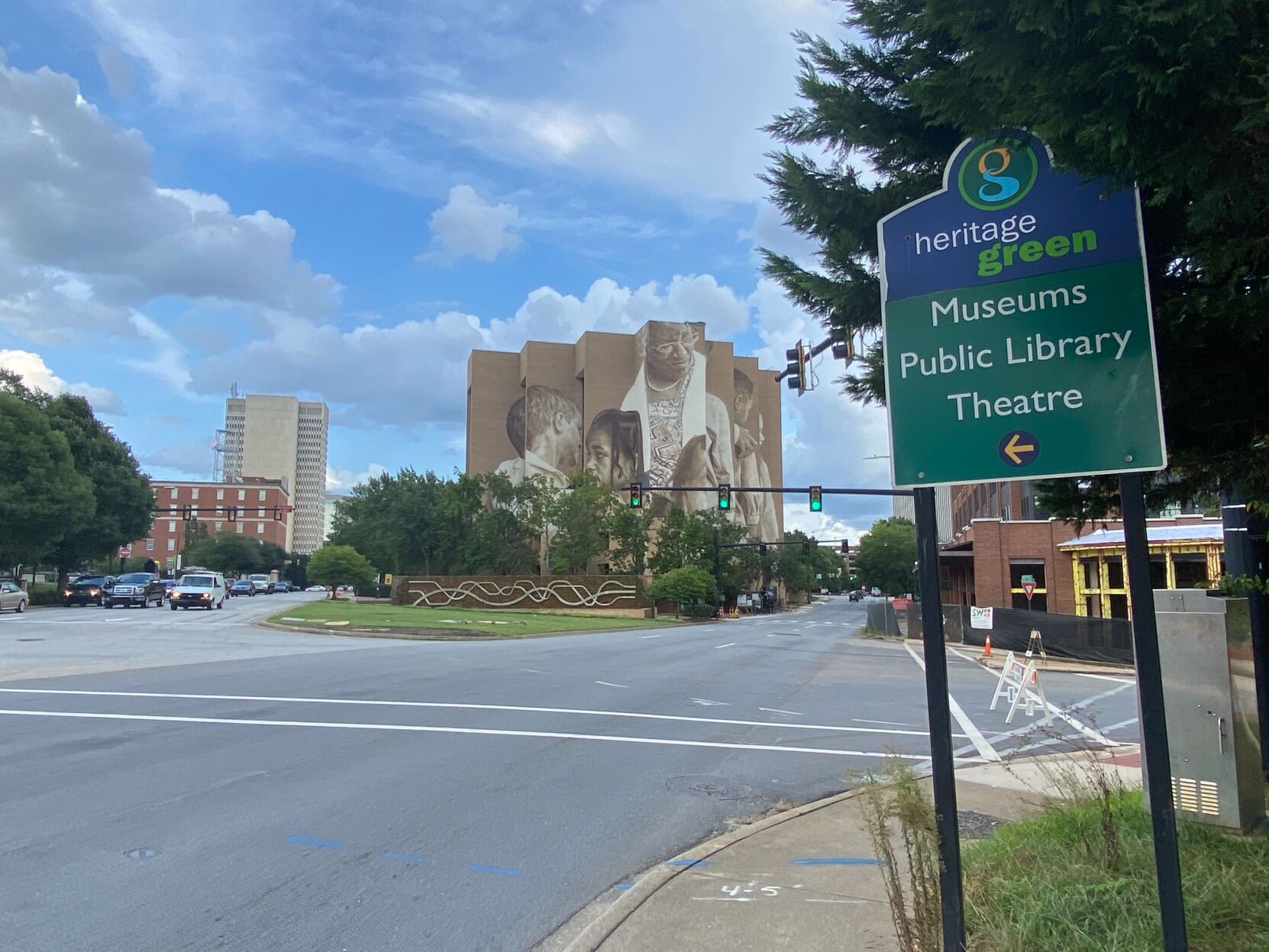 Canvas Tower mural downtown Greenville